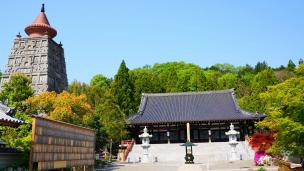 妙満寺の本堂と仏舎利大塔