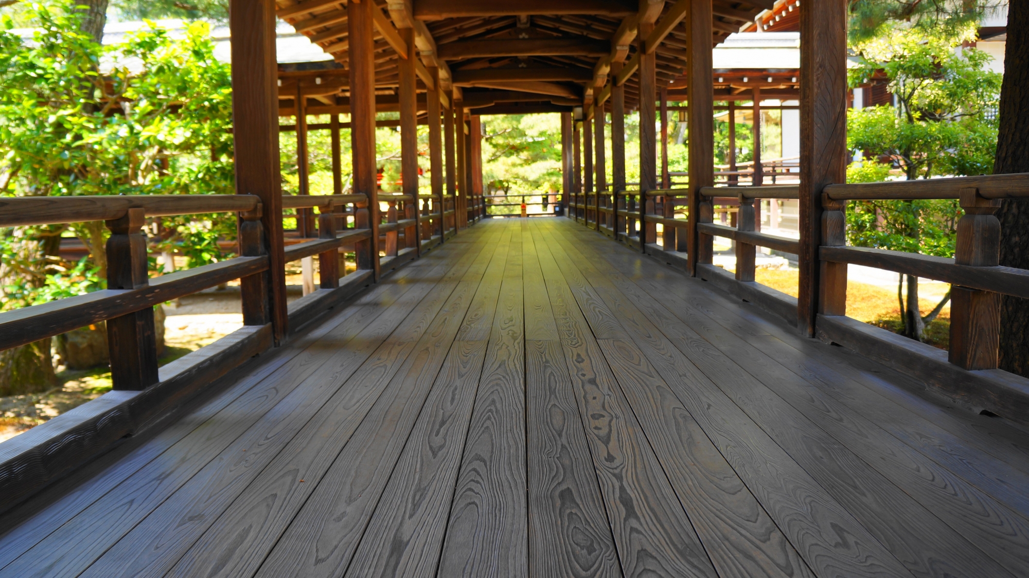 村雨の廊下（むらさめのろうか）と呼ばれる大覚寺の回廊