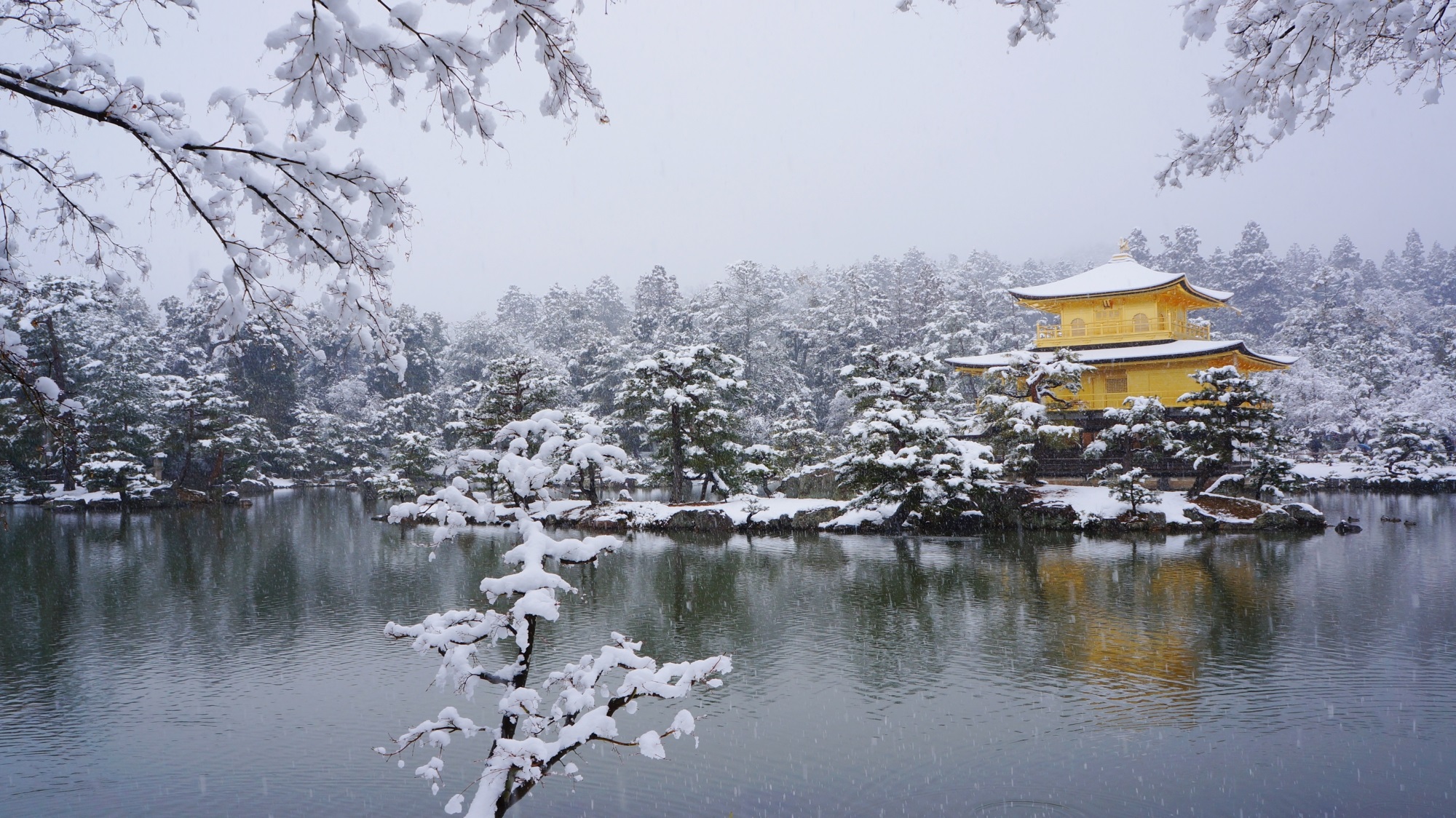 金閣寺 雪 日本を代表する雪景色