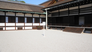 京都御所の蹴鞠の庭