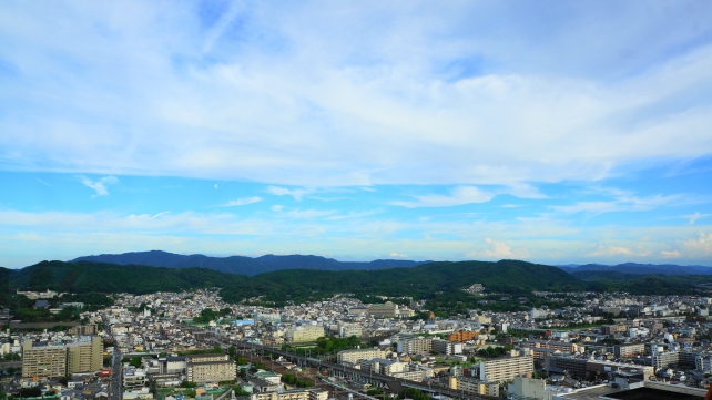 京都タワー展望室 山科方面