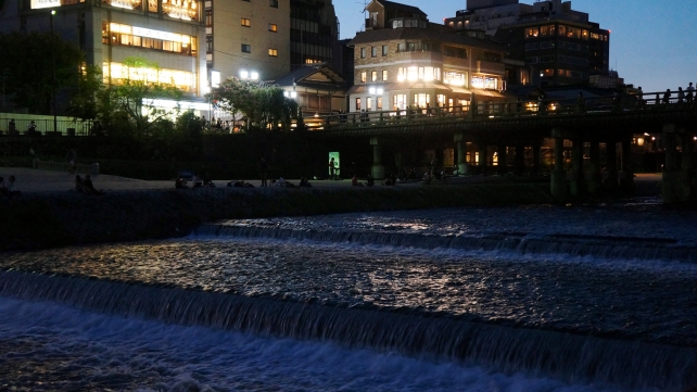 Kamo-River Kyoto 夕暮れ かもがわ