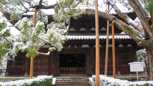 大徳寺 仏殿 雪