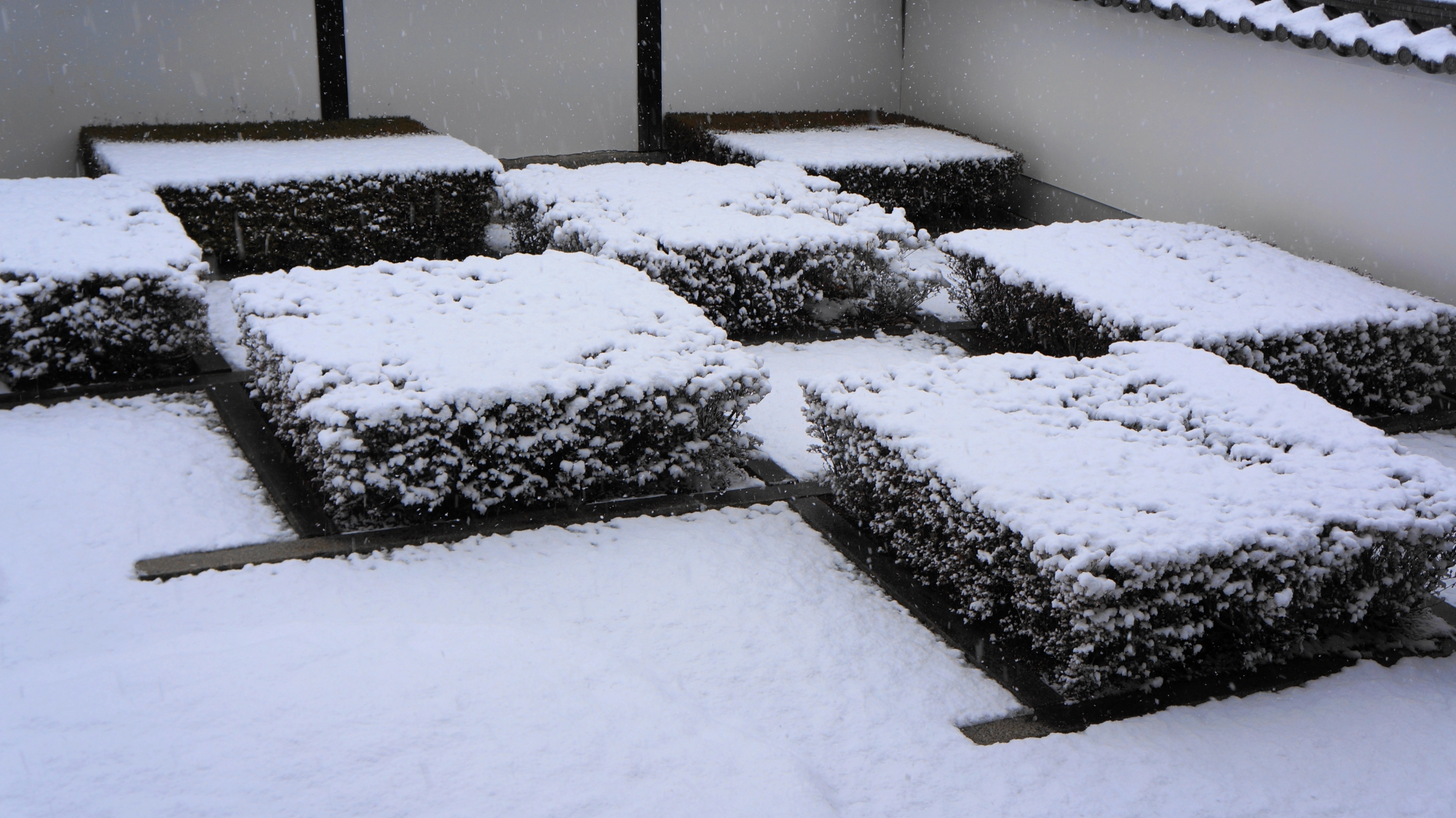 高画質 写真 東福寺方丈西庭 雪