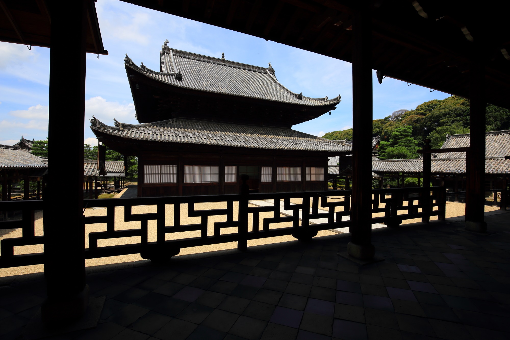 萬福寺のを代表する伽藍の風景