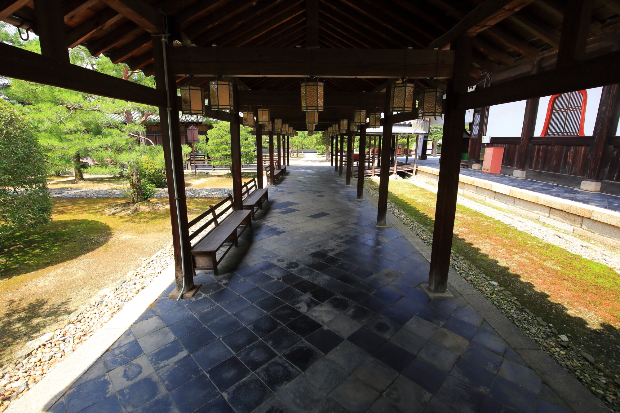 萬福寺の特徴的な回廊