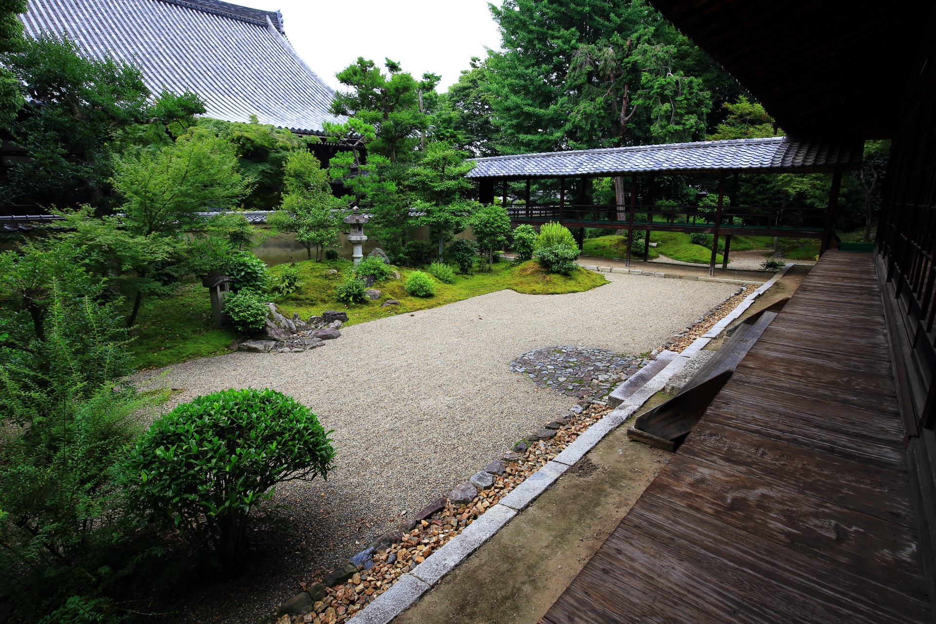 Japanese garden called Ryuge-en at Ryuhon-ji Temple in Kyoto