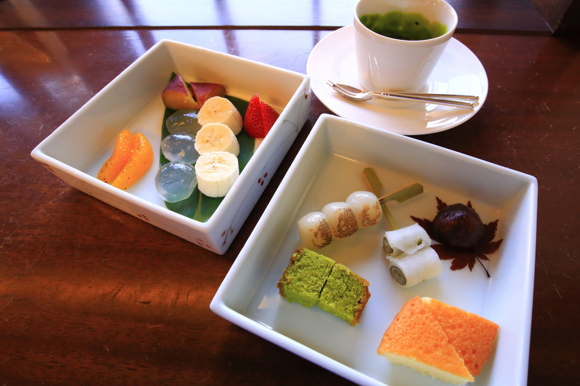 祇園フォンデュ　京洋菓子司ジュヴァンセル　雅で上品な抹茶フォンデュ
