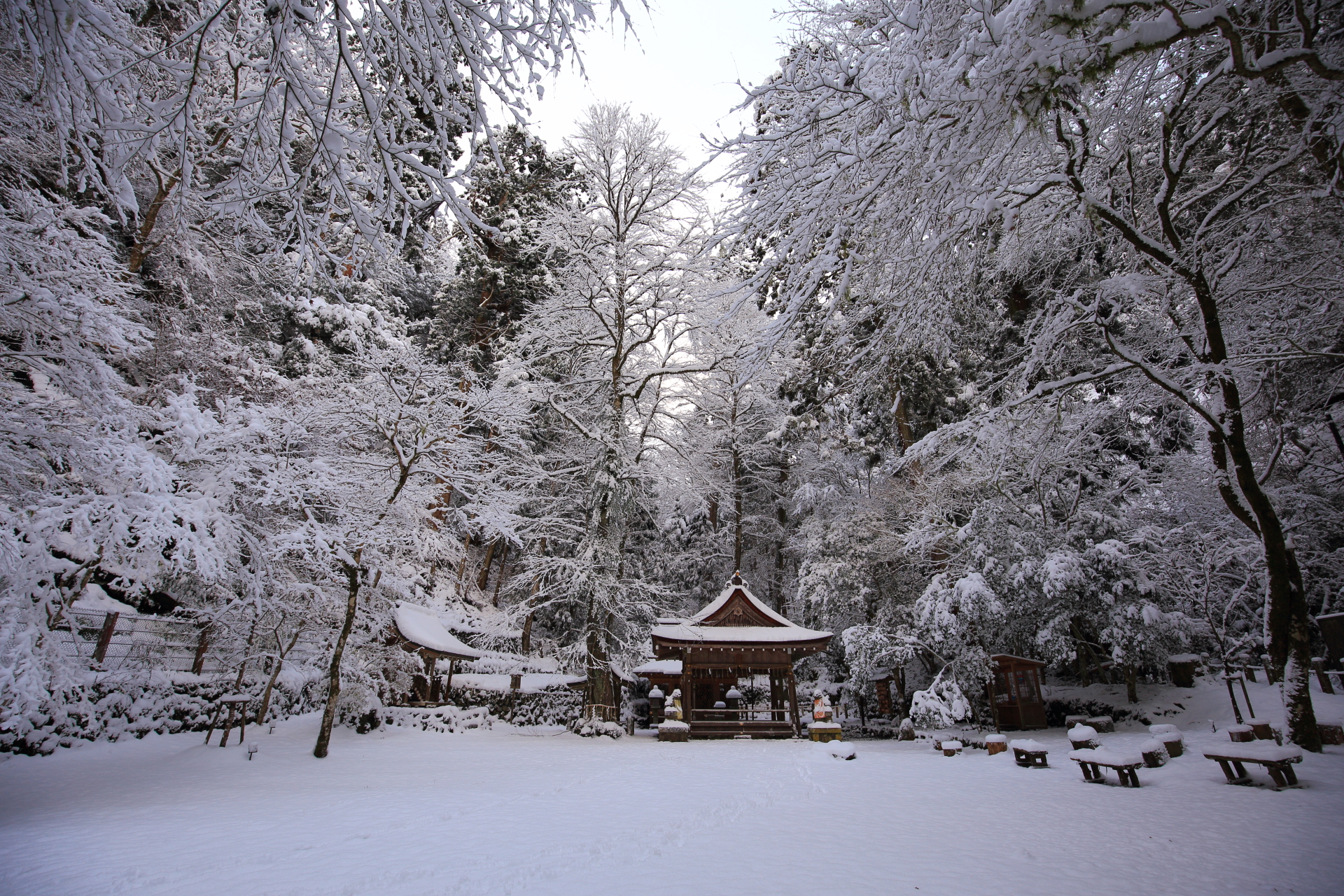 貴船神社奥宮の極上の冬景色